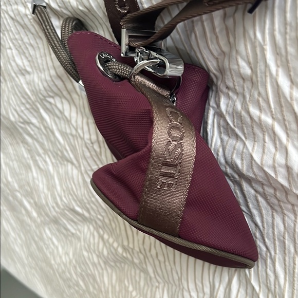 Lacoste Maroon Crossbody Bag with Brown Strap - Picture 2 of 6